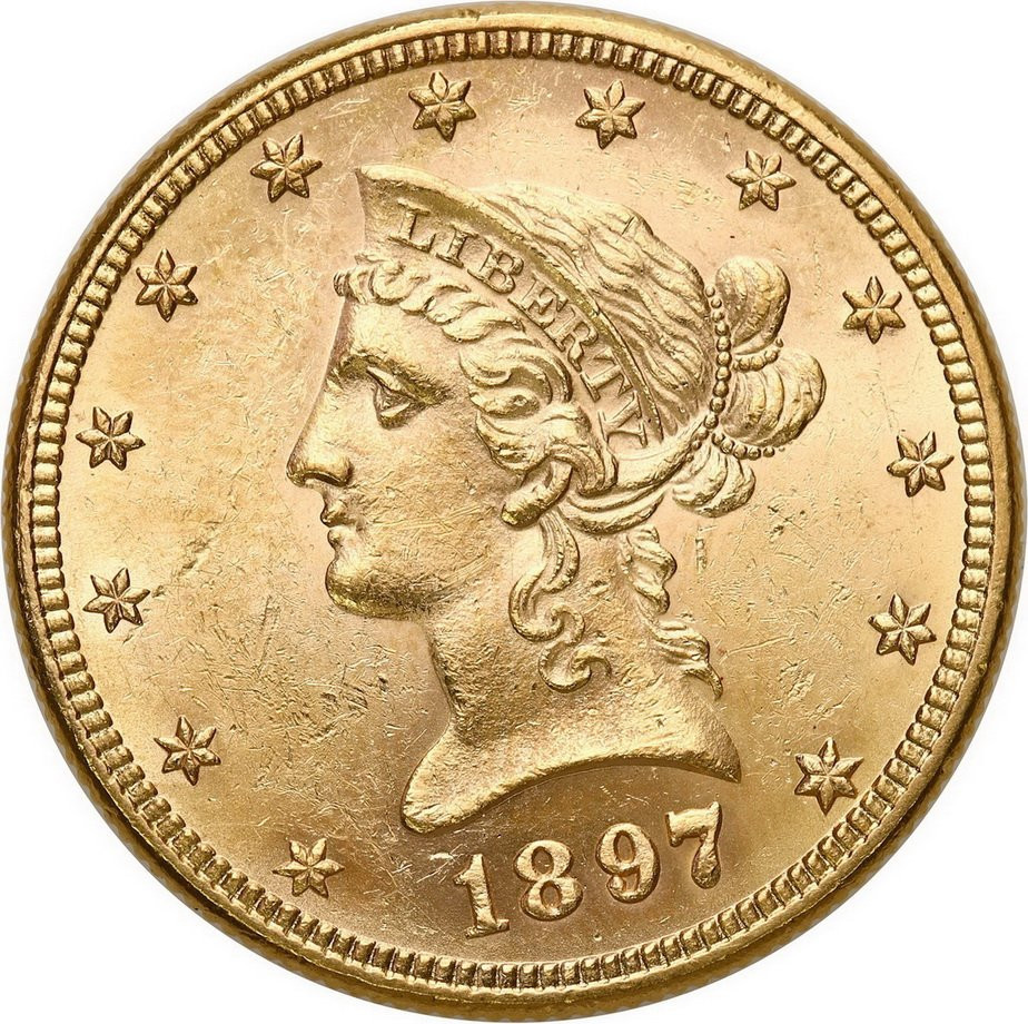 USA. Złote 10 dolarów Liberty 1897 Filadelfia